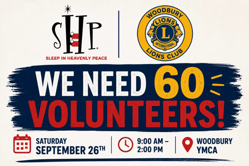 Woodbury Lions & Sleep in Heavenly Peace Bed Build Event