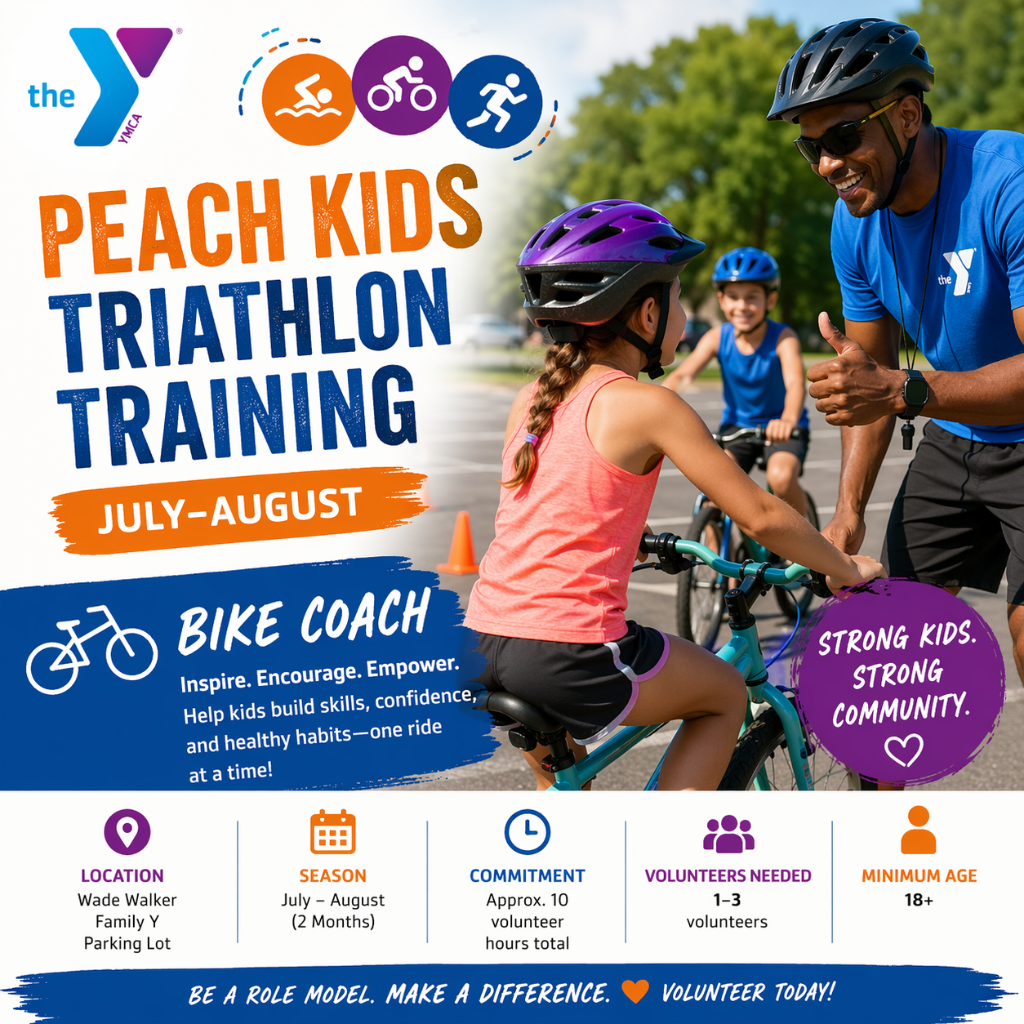 Wade Walker Park Family Y - Peach State Triathalon Bike Coaches - July - August 2026