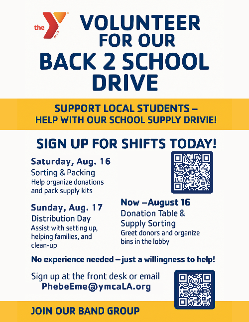 Back 2 School Supply Drive - Collins & Katz YMCA
